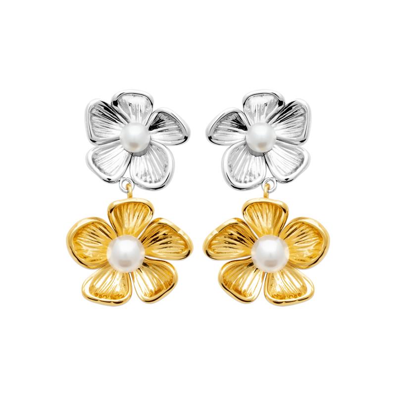 B.O ACIER PVD DORÉ PERLES IMIT