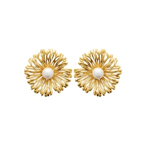 B.O ACIER PVD DORÉ PERLES IMIT