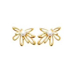 B.O ACIER PVD DORÉ PERLES IMIT