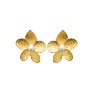 B.O ACIER PVD DORÉ PERLES IMIT