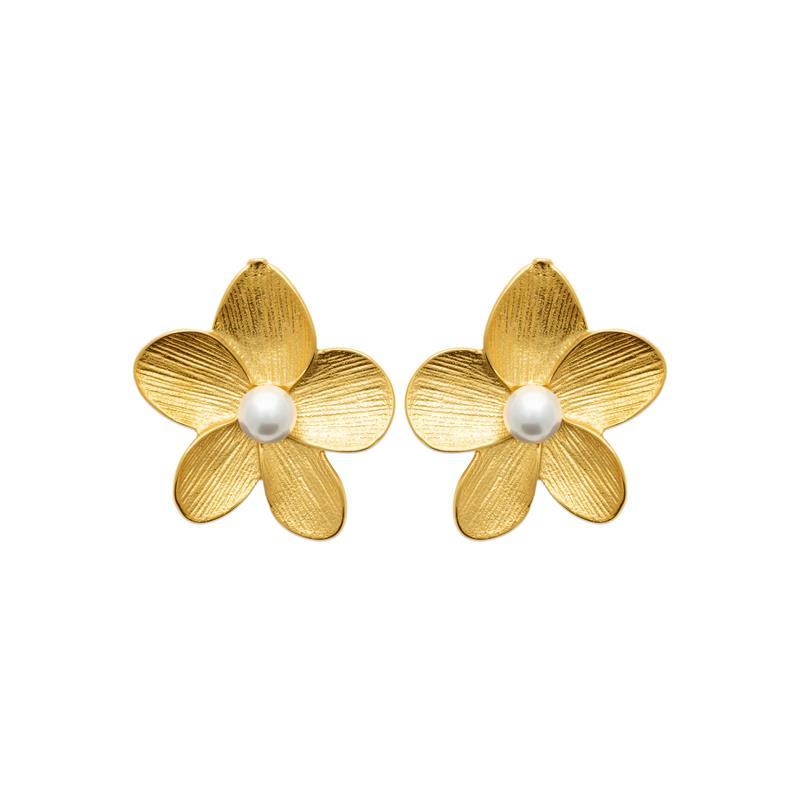 B.O ACIER PVD DORÉ PERLES IMIT