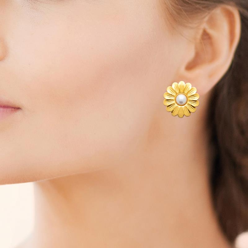 B.O ACIER PVD DORÉ PERLES IMIT - 3z127509