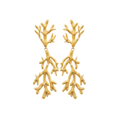 B.O ACIER PVD DORÉ PERLES IMIT