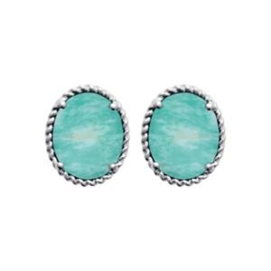 B.O ARGENT 925 RHODIE AMAZONITE
