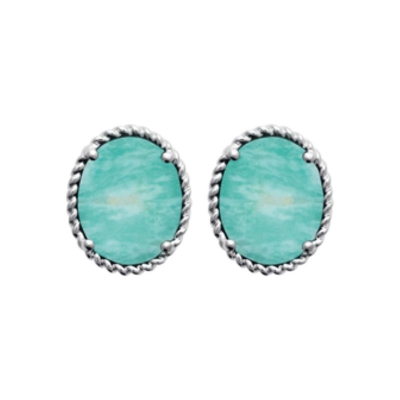 B.O ARGENT 925 RHODIE AMAZONITE
