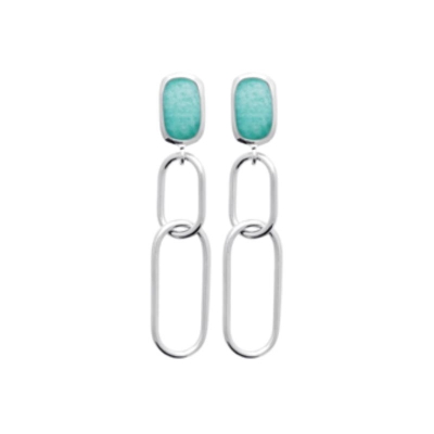 B.O ARGENT 925 RHODIE AMAZONITE