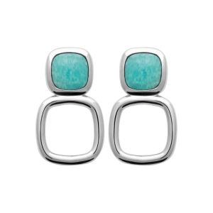 B.O ARGENT 925 RHODIE AMAZONITE