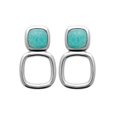 B.O ARGENT 925 RHODIE AMAZONITE