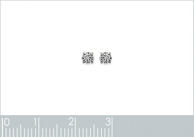 B.O TIGE ARGENT RHODIE CRISTAL - 7z4711