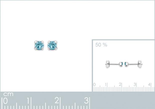 B.O TIGE ARGENT RHODIE CRISTAL - 7z47110