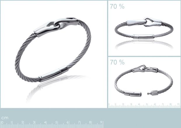 Pulsera Acero 316. Pvd Plateado - 3z1081066