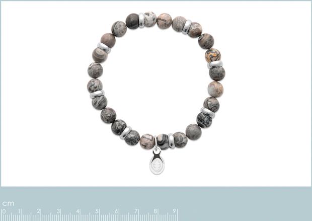 Pulsera Acero 316. Pvd Plateado. Agata Color - 3z1201960