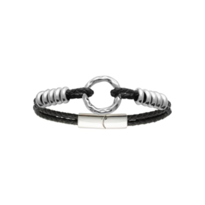 BRACELET ACIER CUIR
