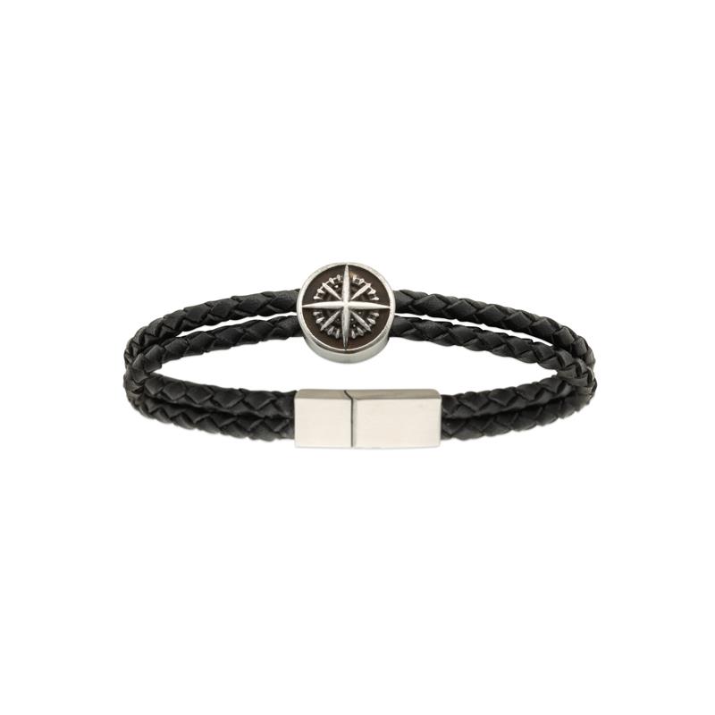 BRACELET ACIER CUIR
