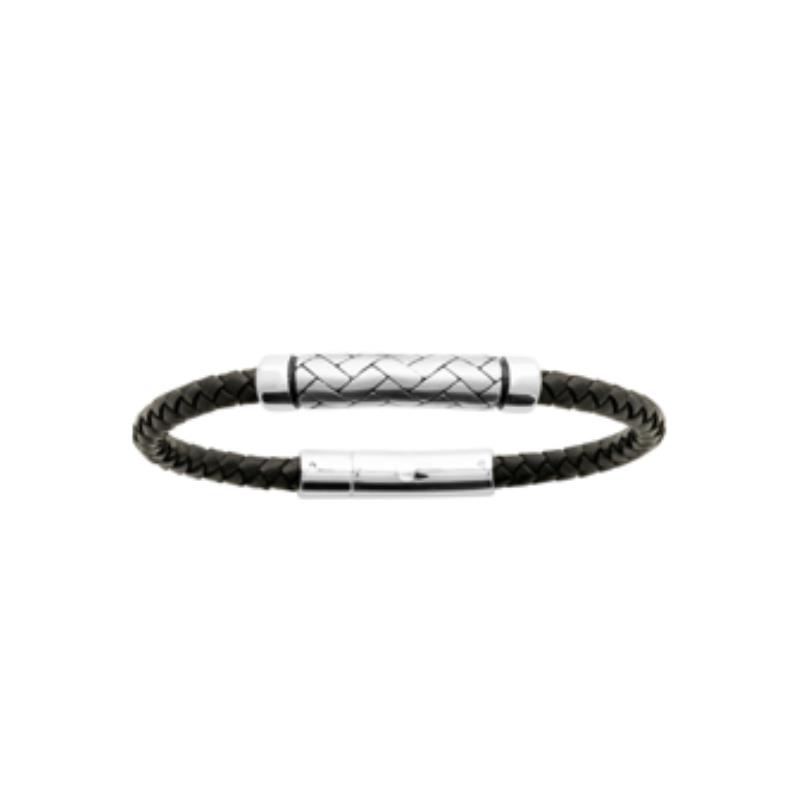 BRACELET ACIER CUIR