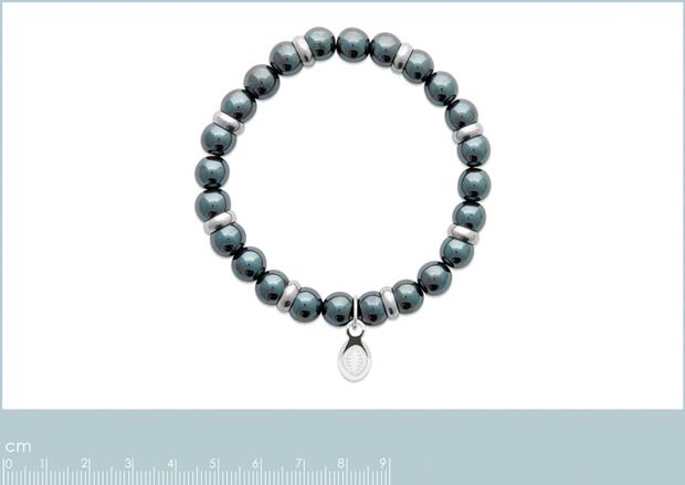 Pulsera Acero 316. Pvd Plateado. Hamatita - 3z1202160