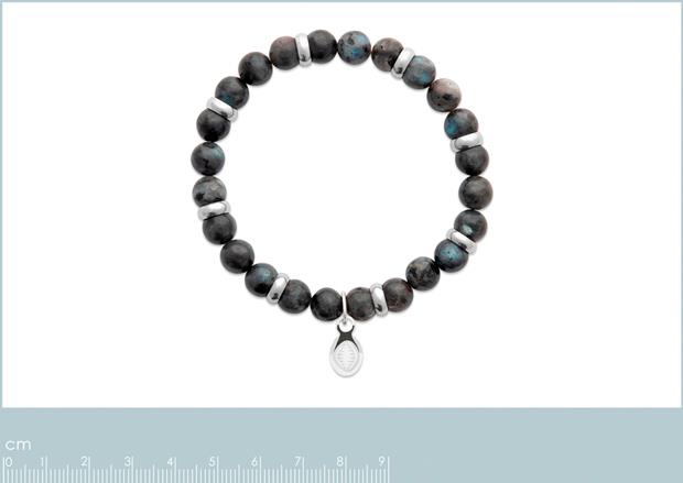 Pulsera Acero 316. Pvd Plateado. Labradorita - 3z1201560