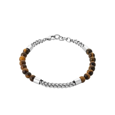 BRACELET ACIER  OEIL DE TIGRE