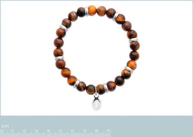 Pulsera Acero 316. Pvd Plateado. Ojo de Tigre - 3z1202360