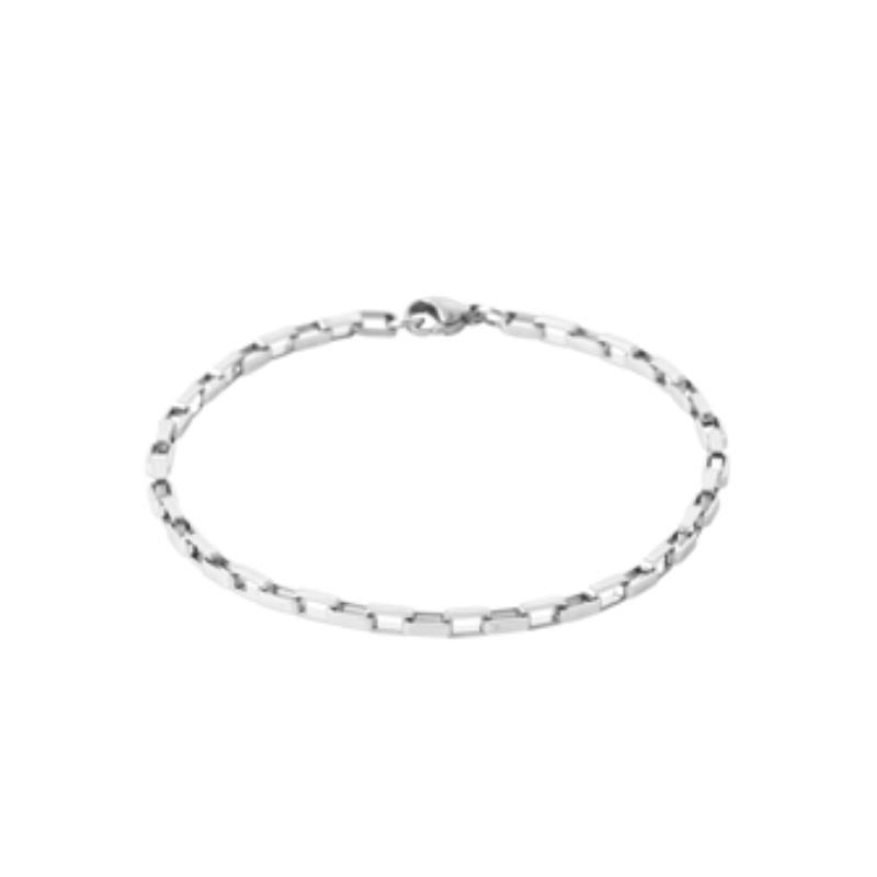 Pulsera y Collar Acero 316. Pvd Plateado - 3z1215622