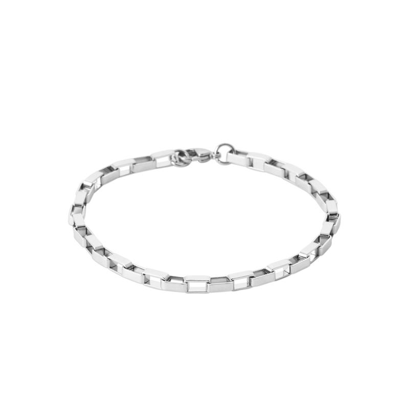 Pulsera y Collar Acero 316. Pvd Plateado - 3z1215823