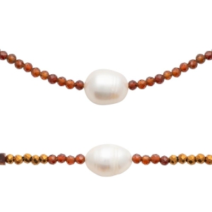 BRACELET ACIER PVD DORÉ OEIL DE TIGRE