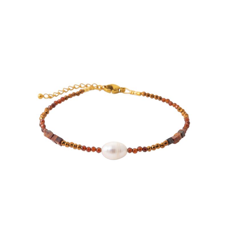 Pulsera y Collar Acero 316. Pvd Amarillo. Ojo de Tigre - 3z1227518