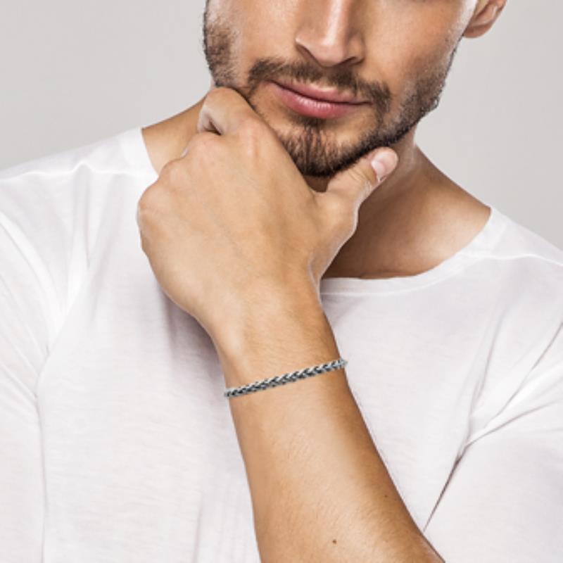 Pulsera Acero 316. Pvd Plateado - 3z1217022