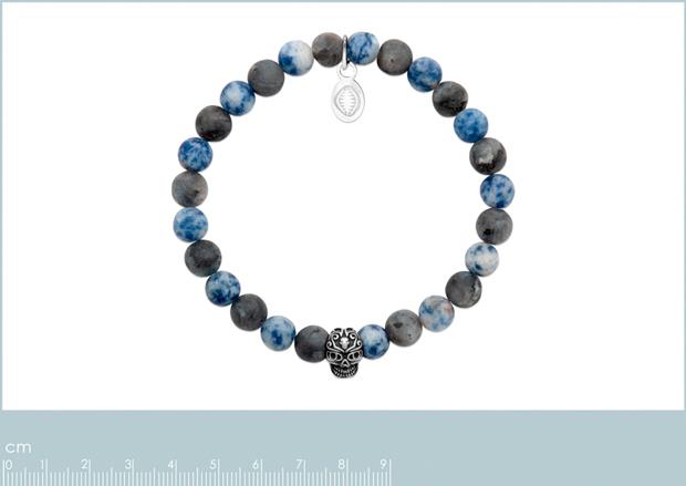 Pulsera Acero 316. Pvd Plateado. Sodalita - 3z1202960