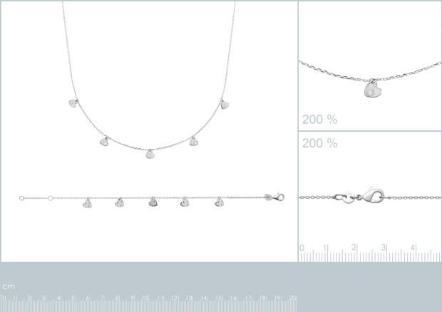 Pulsera, collar plata 925. Rodio - 7z2191518