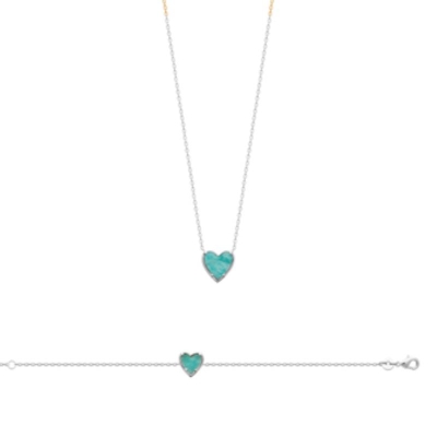 BRACELET ARGENT 925 RHODIE AMAZONITE