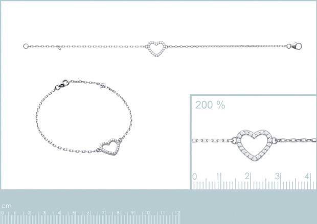 Pulsera, plata 925. rodio. Circonita - 8z7154418