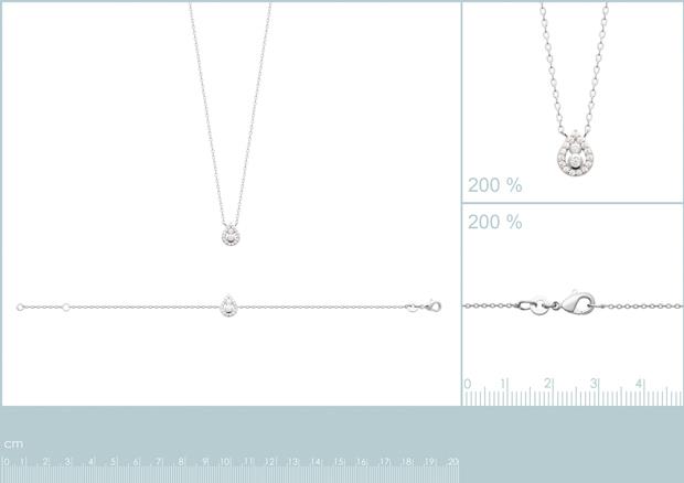 Pulsera, collar plata 925. rodio. Circonita - 8z7345118