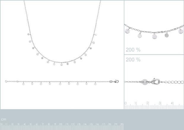 Pulsera, collar plata 925. rodio. Circonita - 8z7351718