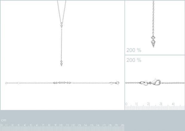 Pulsera, collar plata 925. rodio. Circonita - 8z7355318