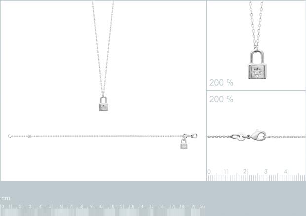 Pulsera, collar plata 925. rodio. Circonita - 8z7367318