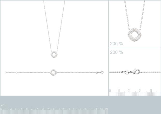 Pulsera, collar plata 925. rodio. Circonita - 8z7378918