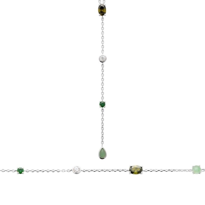 BRACELET ARGENT 925 RHODIE OZ PV