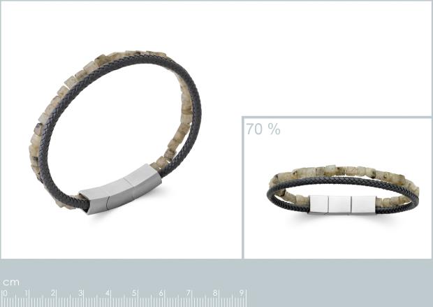 BRACELET CUIR LABRADORITE - 3z1209521