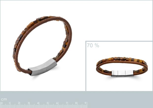 BRACELET CUIR OEIL DE TIGRE - 3z1209421