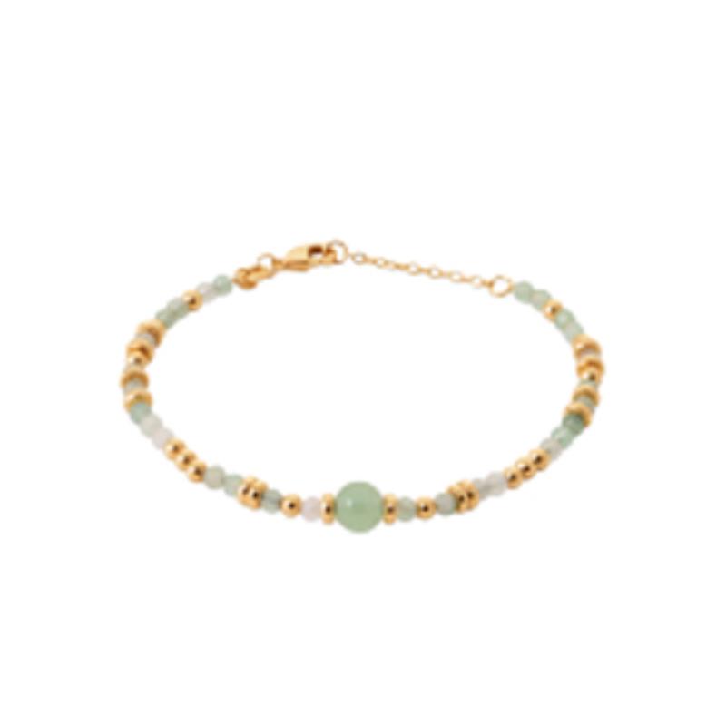 Pulsera. Collar Chapado Oro 18k. 3 Micras. Aventurina - 9z7403418