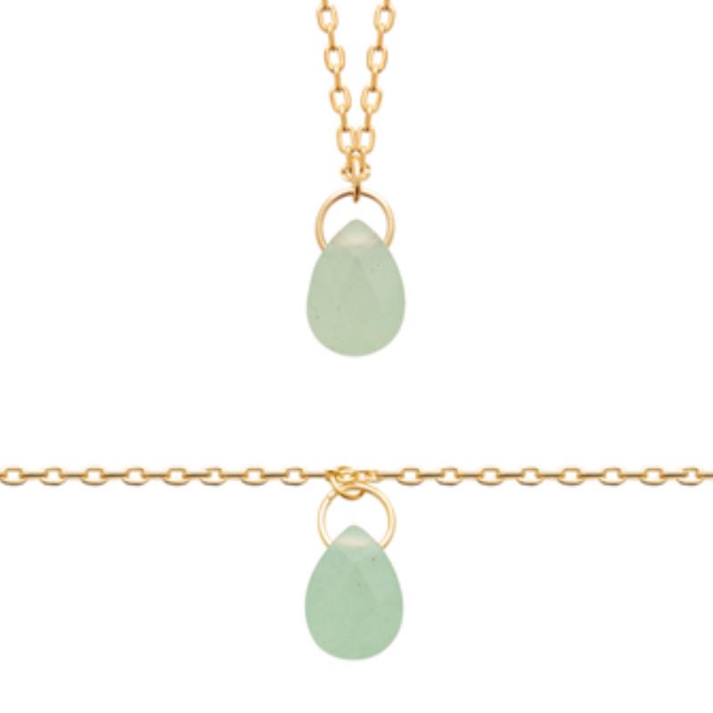 BRACELET PL-OR 750 3MIC AVENTURINE