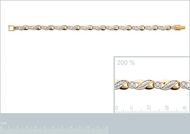Pulsera Chapado oro 18k Bicolor. Circonita - 9z7070819