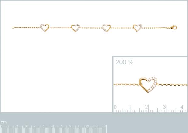 Pulsera Chapado Oro 18k Bicolor. 3 Micras. Circonita - 9z7109518