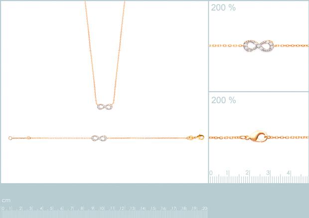 Pulsera. Collar Chapado Oro 18k Bicolor. 3 Micras. Circonita - 9z7147818