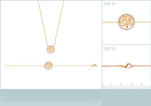 Pulsera. Collar Chapado Oro 18k Bicolor. 3 Micras. Circonita - 9z7172618