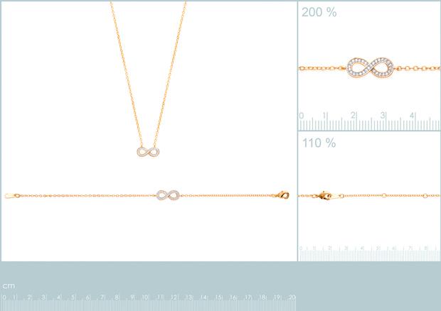 Pulsera. Collar Chapado Oro 18k Bicolor. 3 Micras. Circonita - 9z7149818