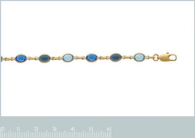 Pulsera, Collar Chapado oro 18k. 3 Micras. Piedra Color - 2z8808118
