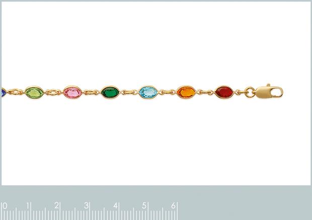 Pulsera, Collar Chapado oro 18k. 3 Micras. Piedra Color - 2z8708118