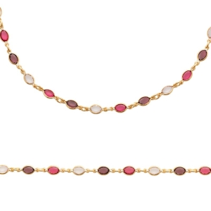 BRACELET PL-OR 750 3MIC CRISTAL